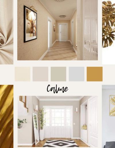 Moodboard Couloir style contemporain & chic par votre décoratrice intérieure - Hauts-de-France